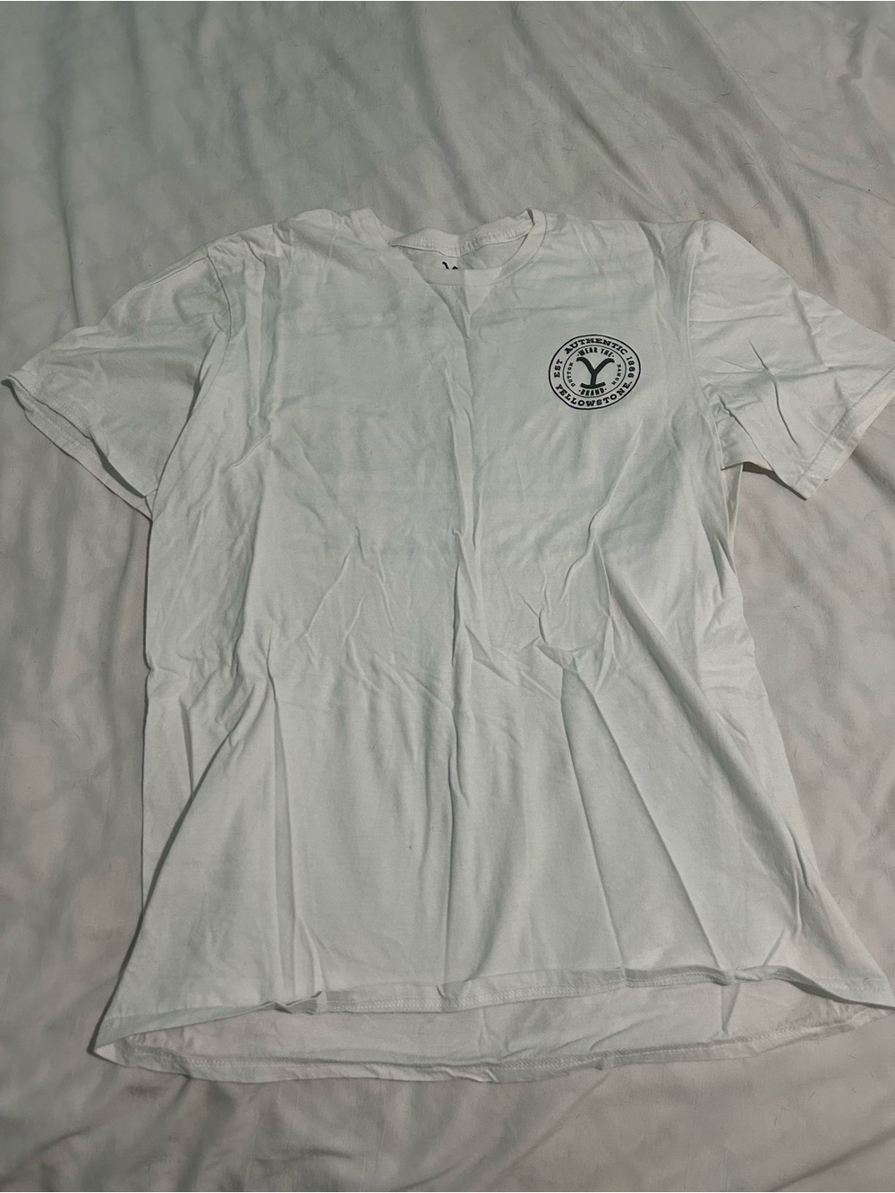 White Crewneck Logo T‑Shirt